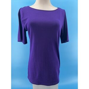 Lauren Ralph Lauren LRL Women's Purple T Shirt - Size Large